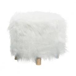 19 in. White Polyester Contemporary Stool by Litton Lane -Outlet Litton Lane Store white litton lane bar stools 98773 e1 1000