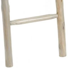59 in. White Teak Wood Ladder by Litton Lane -Outlet Litton Lane Store white litton lane bookcases bookshelves 21669 1f 1000