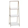 49 in. x 18 in. White Wood Glam Wall Shelf by Litton Lane -Outlet Litton Lane Store white litton lane bookcases bookshelves 46355 64 1000