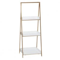 49 in. x 18 in. White Wood Glam Wall Shelf by Litton Lane