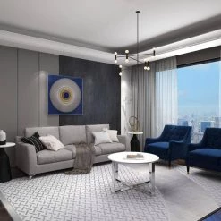 31 in. White Round Ceramic Modern Coffee Table by Litton Lane -Outlet Litton Lane Store white litton lane coffee tables 57340 fa 1000