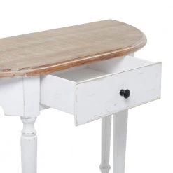 30 in. White Wood Farmhouse Console Table by Litton Lane -Outlet Litton Lane Store white litton lane console tables 040526 1f 1000