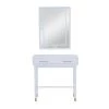 31 In. White Wood Traditional Vanity with Mirror (Set of 2) by Litton Lane -Outlet Litton Lane Store white litton lane console tables 040633 64 1000