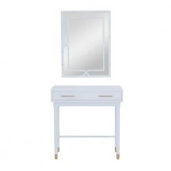 31 In. White Wood Traditional Vanity with Mirror (Set of 2) by Litton Lane
