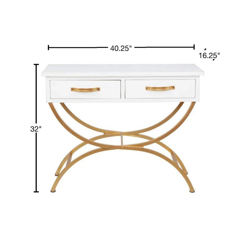 32 In. White Pine Contemporary Console Table by Litton Lane 5 32 In. White Pine Contemporary Console Table by Litton Lane - Image 3