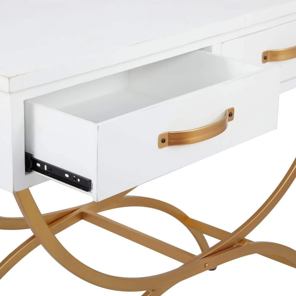 32 In. White Pine Contemporary Console Table by Litton Lane 10 32 In. White Pine Contemporary Console Table by Litton Lane - Image 8