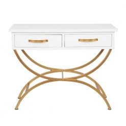 32 In. White Pine Contemporary Console Table by Litton Lane