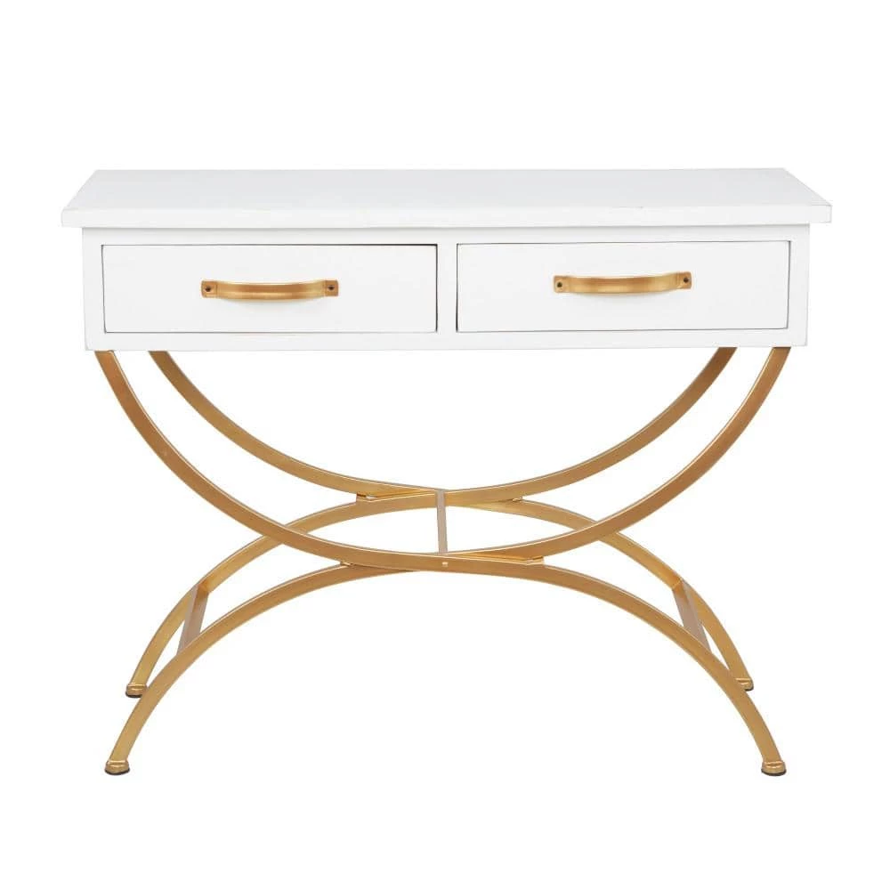 32 In. White Pine Contemporary Console Table by Litton Lane 3 32 In. White Pine Contemporary Console Table by Litton Lane