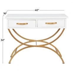 32 In. White Pine Contemporary Console Table by Litton Lane 22 32 In. White Pine Contemporary Console Table by Litton Lane -Outlet Litton Lane Store white litton lane console tables 040664 76 1000