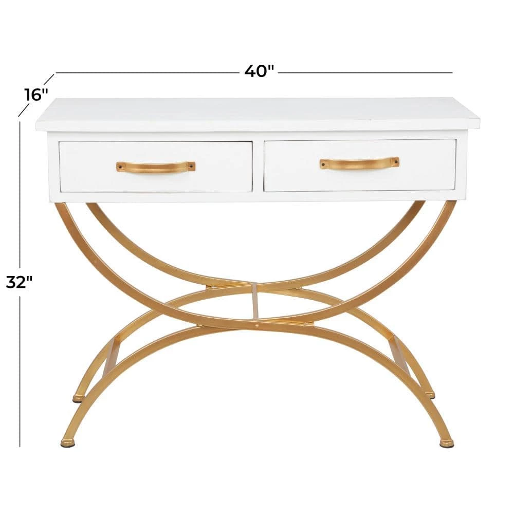 32 In. White Pine Contemporary Console Table by Litton Lane 12 32 In. White Pine Contemporary Console Table by Litton Lane - Image 10