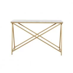 31 In. White Metal Contemporary Console Table by Litton Lane -Outlet Litton Lane Store white litton lane console tables 040783 66 1000