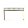 31 In. White Iron Contemporary Console Table by Litton Lane