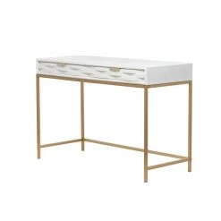 31 In. White Iron Contemporary Console Table by Litton Lane -Outlet Litton Lane Store white litton lane console tables 040871 c3 1000
