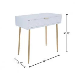 31 In. White Wood Contemporary Vanity with Mirror (Set of 2) by Litton Lane 14 31 In. White Wood Contemporary Vanity with Mirror (Set of 2) by Litton Lane -Outlet Litton Lane Store white litton lane console tables 040934 40 1000