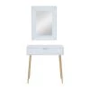 31 In. White Wood Contemporary Vanity with Mirror (Set of 2) by Litton Lane 1 31 In. White Wood Contemporary Vanity with Mirror (Set of 2) by Litton Lane -Outlet Litton Lane Store white litton lane console tables 040934 64 1000