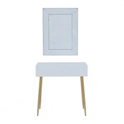 31 In. White Wood Contemporary Vanity with Mirror (Set of 2) by Litton Lane 15 31 In. White Wood Contemporary Vanity with Mirror (Set of 2) by Litton Lane -Outlet Litton Lane Store white litton lane console tables 040934 66 1000