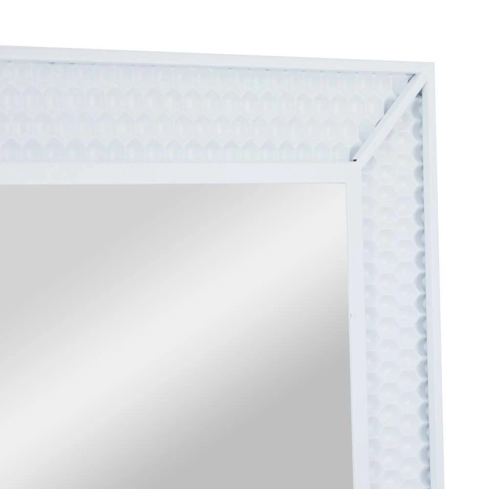 31 In. White Wood Contemporary Vanity with Mirror (Set of 2) by Litton Lane 7 31 In. White Wood Contemporary Vanity with Mirror (Set of 2) by Litton Lane - Image 5