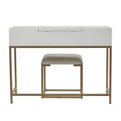 31 in., 18 in. White Wood Contemporary Vanity with Mirror ( Set of 2) by Litton Lane 15 31 in., 18 in. White Wood Contemporary Vanity with Mirror ( Set of 2) by Litton Lane -Outlet Litton Lane Store white litton lane console tables 042501 66 1000
