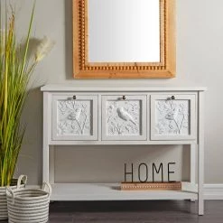 32 in. White Wood Farmhouse Console Table by Litton Lane -Outlet Litton Lane Store white litton lane console tables 042709 31 1000
