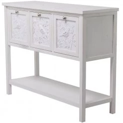 32 in. White Wood Farmhouse Console Table by Litton Lane -Outlet Litton Lane Store white litton lane console tables 042709 4f 1000