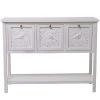 32 in. White Wood Farmhouse Console Table by Litton Lane