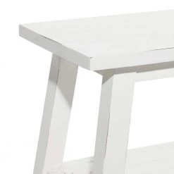 White Farmhouse Bench 19 in. x 36 in. x 13 in. by Litton Lane -Outlet Litton Lane Store white litton lane dining benches 041174 44 1000