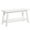 White Farmhouse Bench 19 in. x 36 in. x 13 in. by Litton Lane 2 White Farmhouse Bench 19 in. x 36 in. x 13 in. by Litton Lane -Outlet Litton Lane Store white litton lane dining benches 041174 64 1000
