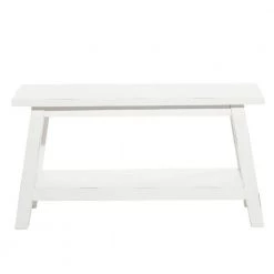 White Farmhouse Bench 19 in. x 36 in. x 13 in. by Litton Lane -Outlet Litton Lane Store white litton lane dining benches 041174 c3 1000