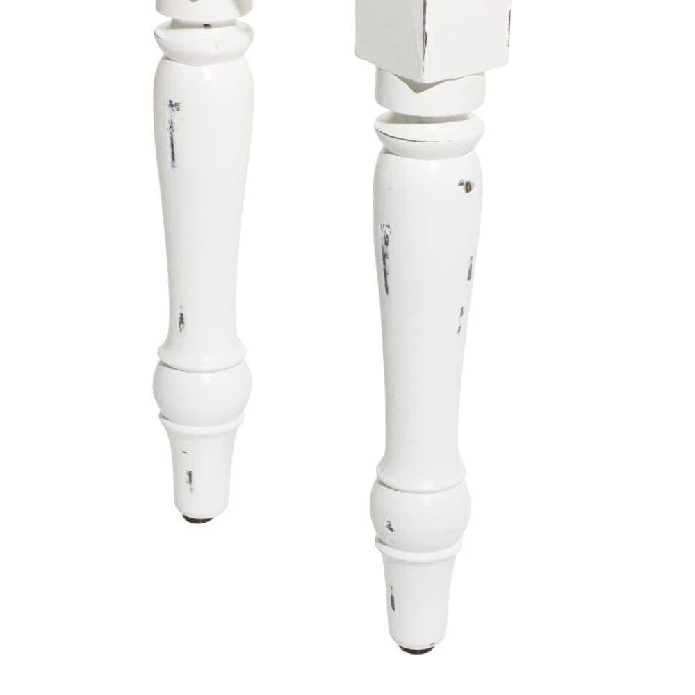 White Farmhouse Bench 18 in. x 63 in. x 12 in. by Litton Lane 5 White Farmhouse Bench 18 in. x 63 in. x 12 in. by Litton Lane - Image 3