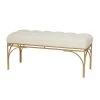 White Metal Glam Bench 39 In. x 16 In. x 18In. by Litton Lane -Outlet Litton Lane Store white litton lane dining benches 042258 64 1000