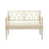 White Farmhouse Bench 36 in. x 48 in. x 19 in. by Litton Lane
