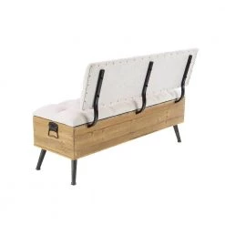 White Storage Industrial Bench 30 in. x 48 in. x 20 in. by Litton Lane -Outlet Litton Lane Store white litton lane dining benches 90650 1f 1000