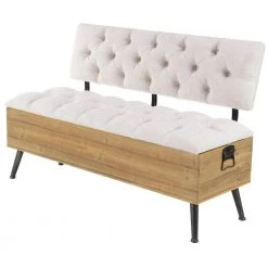 White Storage Industrial Bench 30 in. x 48 in. x 20 in. by Litton Lane
