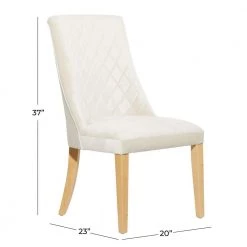 White Wood Contemporary Dining Chair (Set of 2) by Litton Lane -Outlet Litton Lane Store white litton lane dining chairs 041255 c3 1000