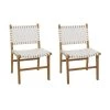 White Teak Wood Contemporary Dining Chair (Set of 2) by Litton Lane -Outlet Litton Lane Store white litton lane dining chairs 042871 64 1000