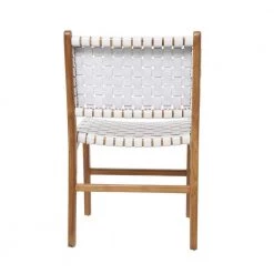 White Teak Wood Contemporary Dining Chair (Set of 2) by Litton Lane -Outlet Litton Lane Store white litton lane dining chairs 042871 66 1000