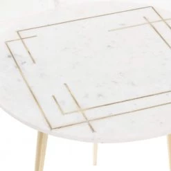 22 in. White Round Marble End Table by Litton Lane 16 22 in. White Round Marble End Table by Litton Lane -Outlet Litton Lane Store white litton lane end side tables 67412 77 1000