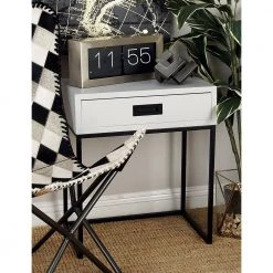 Light Grey Wood Contemporary Accent Table by Litton Lane -Outlet Litton Lane Store white litton lane end side tables 85457 31 1000