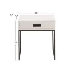 Light Grey Wood Contemporary Accent Table by Litton Lane -Outlet Litton Lane Store white litton lane end side tables 85457 c3 1000