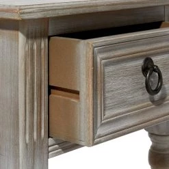 14 in. White Rectangle Wood 1 Drawer and 1 Shelf End Table by Litton Lane -Outlet Litton Lane Store white litton lane end side tables 96325 1f 1000