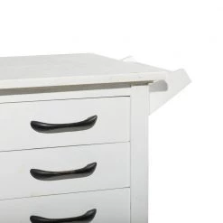 36 in. White Wood Contemporary Kitchen Cart by Litton Lane -Outlet Litton Lane Store white litton lane kitchen prep tables 28821 44 1000