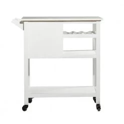36 in. White Wood Contemporary Kitchen Cart by Litton Lane -Outlet Litton Lane Store white litton lane kitchen prep tables 28821 66 1000