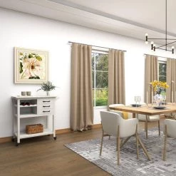 36 in. White Wood Contemporary Kitchen Cart by Litton Lane -Outlet Litton Lane Store white litton lane kitchen prep tables 28821 77 1000