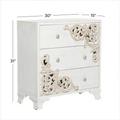 White Farmhouse Wood Chest by Litton Lane -Outlet Litton Lane Store white litton lane sideboards buffet tables 39733 76 1000