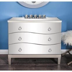 White Wood Glam Chest by Litton Lane -Outlet Litton Lane Store white litton lane sideboards buffet tables 56692 31 1000