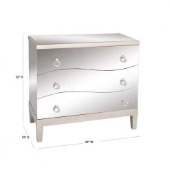 White Wood Glam Chest by Litton Lane -Outlet Litton Lane Store white litton lane sideboards buffet tables 56692 40 1000