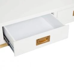 30 In. White Wood Contemporary Desk by Litton Lane -Outlet Litton Lane Store white litton lane writing desks 040400 4f 1000